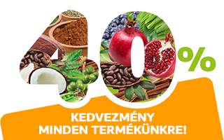 40% kedvezmény MINDEN termékre!